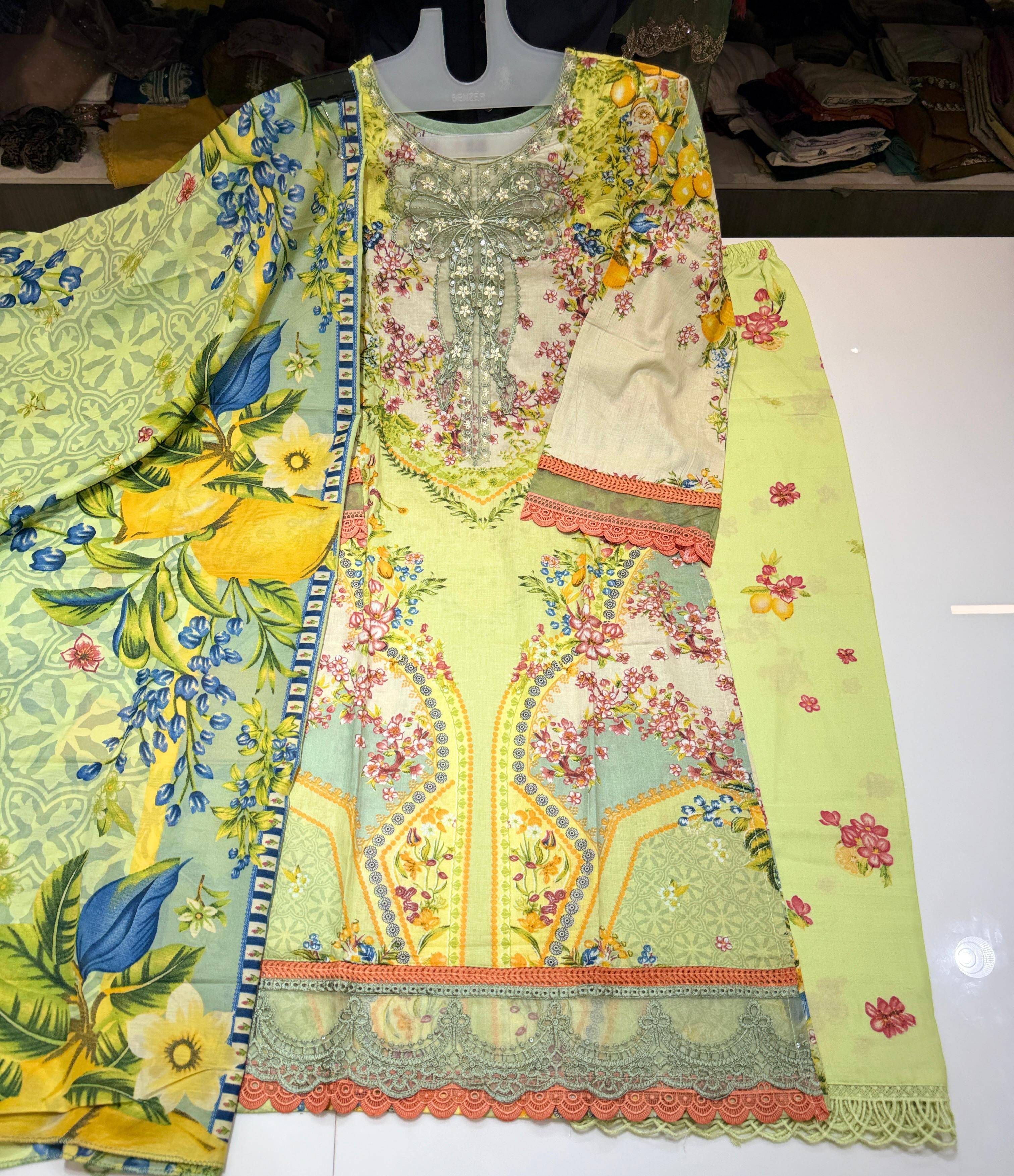MARIAB MPRINT -6 By DEEPSY SUITS Beautiful Pakistani Suits Wear Pure Cotton Dresses At Wholesale Price